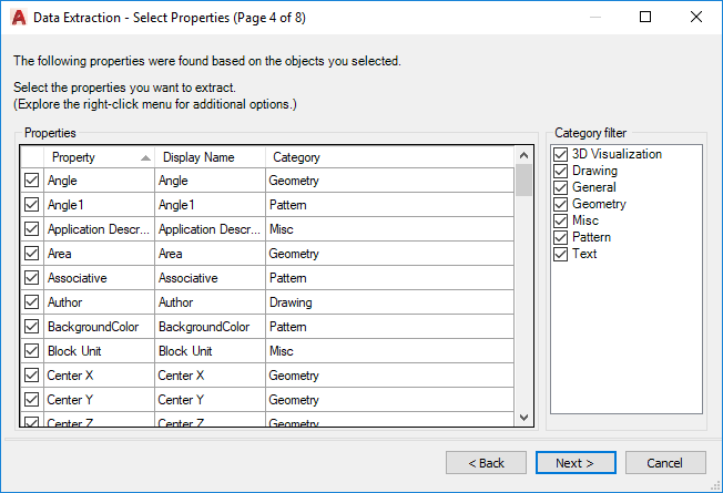 autocad right click options